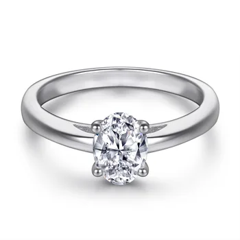 Nov modni trend eksplozije s925 srebro vdelan 5A cirkon ženske, nakit, modni jajčaste eno diamantni prstan