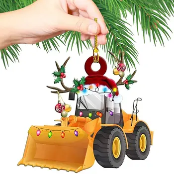 1 Pc Božični Okraski Obesek Dekoracijo Darilo Osebno Družino Izdelkov, Lesenih Gasilsko Vozilo Tovornjak Dodatni Promet