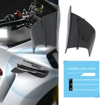 Motorno kolo ogljikovih vlaken winglet aero krilo strani spojler spojler oklep komplet ZA Ducati Panigale V2 v2 v4 899 959 1198 1199 1299