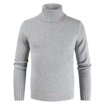 Jeseni, pozimi Novi Moški Puloverji Moda Turtleneck Dolg rokav Slim Fit moški Pulover puloverje priložnostne puloverji