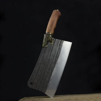 Ročno kovanje kuhinjski nož Longquan gospodinjski ostro rezanje nož kuharski poseben nož komercialne nož 7Cr17MoV jekla