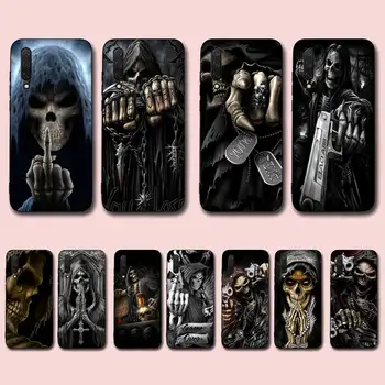 Grim Reaper Lobanje Okostje Primeru Telefon za Xiaomi mi 5 6 8 9 10 pro lite SE Mix 2s 3 F1 Max2 3