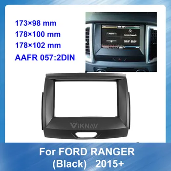 Avto Fascijo Radio Plošča za Ford Ranger 2015+ Črna Avto Okvir Dash Vgradnjo Komplet za Namestitev Obraz Ploščico Okvirja Auto TEMNO SREBRNA