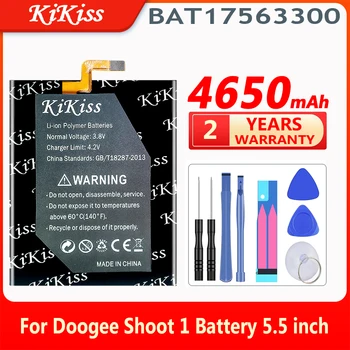 KiKiss 4650mAh BAT17563300 Visoko Zmogljivost Baterije za DOOGEE Ustrelil 1 Shoot1