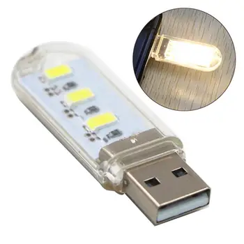 U Disk Obliko 3LEDs 5V USB Mini Light Tipkovnico za Prenosni računalnik Lučka za Branje za PC Namizje