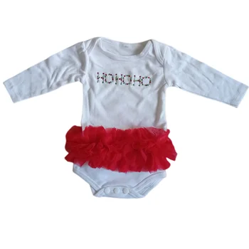 Otroška Oblačila Bombaž Romper Obleko za Božič HOHOHO Baby Dekleta Santa Nositi Otroka Romper Otroci Oblačila Bombaž