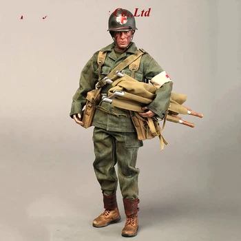 Celoten sklop lutka, ki SI A80126 1/6 druge svetovne vojne, Vojske ZDA 77th Pehotne Divizije Boj proti Medic Vojak Slika na zalogi