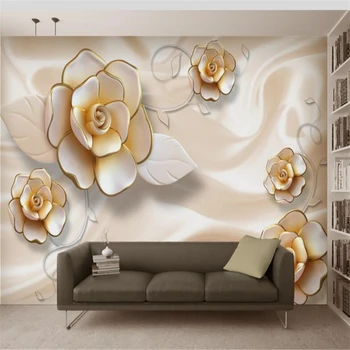 Beibehang olajšave obsežnih cvetje 3D dnevna soba, TV stenske slike za ozadje začetnega dekoracijo 3d ozadje de papel parede