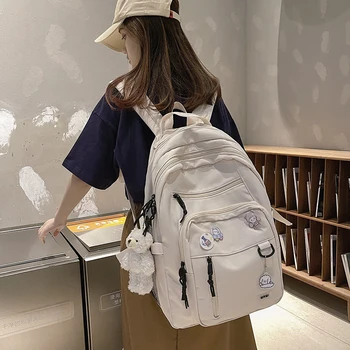 2022 modni študent nahrbtnik nova dekleta, velike zmogljivosti, šolska torba ženske nahrbtnik srčkan priložnostno nahrbtnik potovalna torba