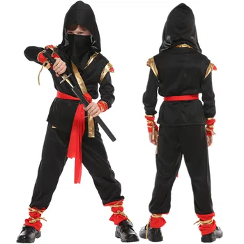 Otroci Ninja Kostum Uniforme Fant Halloween Party Fancy Kostume Otroci Bojevnik Samuraj Ninja Cosplay Oblačila Obleko