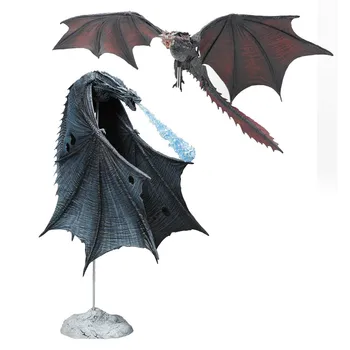 Ijs Zwart Fire Dragon Mcfarlane Viserion Drogon Deluxe Figuur Collectieve Speelgoed Otrok Rojstni dan Darila