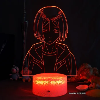 3D Japonski Risani Odbojka Otrok Svetlobna Noč Svetlobe LED Dotik Daljinski upravljalnik Pisane Namizno Svetilko, Otrok je Dar, Lučka