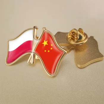 Na poljskem in Kitajskem Prečkal Dvojno Prijateljstvo Zastav broške Broška Značke