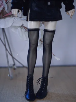 Bjd lutka obleko kolena nogavice za 1/3 1/4 bjd sd10 msd black seksi dolgo cev stegno naselitve punčko oblačila dodatki