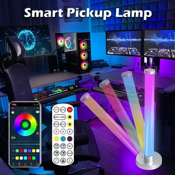 LED Nočna Lučka RGB Nočna Ritem Osvetlitev APP Remote Zvok Activited Pickup Stranka Luči Soba Dekoracijo 360 Stopinj