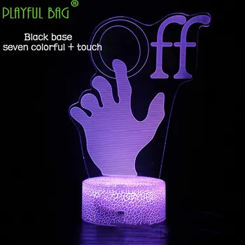 IGRIV VREČKO Svetlobni znak z roko gesto 3D svetlobe ustvarjalne pisane LED vizualne barva ustvarjalne igrače barvno spreminjajoče se svetlobe zd35