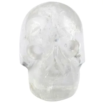 TUMBEELLUWA 1 lota (5Pc) Naravno Rock Kristalov Kremena Carving Lobanje Okostje Glavo Vzorcu Žep Kip Figur Dekor 1