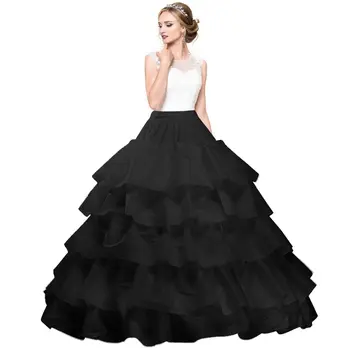 Crinoline Petticoat 6 Obroč, Žogo Obleke Krilo Zdrsi Dolgo Underskirt za Poroke, Poročne Dres 2023