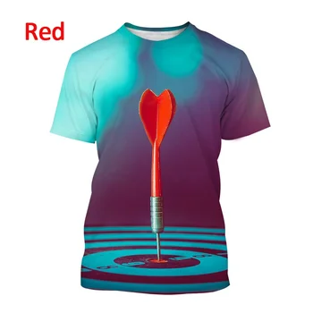 Nova Moda 3D Tiskanje moška T-shirt Dart Odbor T-shirt Dart, Metanje T-shirt Osebno Kratka sleeved Krog Vratu Majica