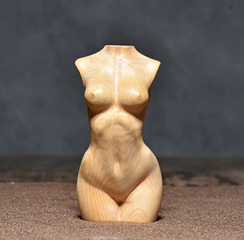 9X3.5X3 CM Lepo Dekle Ročno Izrezljane Šimšir Figur Carving Ženska, Dama Gejša Kiparstvo - #ZS014