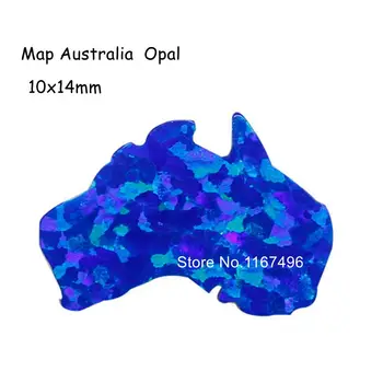 20pcs/veliko 10x14mm Sintetičnih Zemljevid Avstralije Opal kamen za DIY Nakit Ogrlica Ustvarjeno Zemljevid, Avstralija Opal za Zapestnico