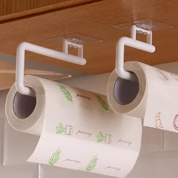 Kuhinjski Papir Roll Imetnik Brisačo Obešalnik Rack Bar Kabinet Rag Visi Imetnik Polica Za Toaletni Papir Držala