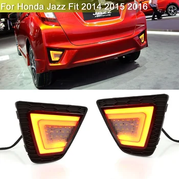 LED Zadnji Odbijač Reflektor opozorilna Lučka Z Zavorna Luč Vključite Opozorilne Luči Luči Za Vzvratno Honda Jazz Fit 2014 2015 2016