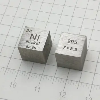 1pcs Nikelj Metal kocke Gostota Kocke 10X10X10 mm Niklja Periodnega kocka Ti je večja ali enaka 99,5% vseh