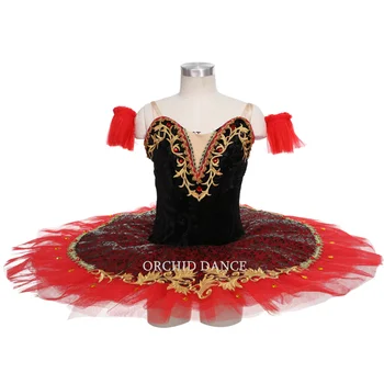 Strokovno Visoko Kakovost 8 Plasti Faze Ples Nosijo Kostume Rdeča Črna Otroci, Dekleta, Ženske Odraslih Uspešnosti Balet Tutu Obleko