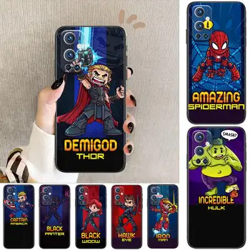 Marvel je risanka različico Avengers Za OnePlus Nord N100 N10 5G 9 8 Pro 7 7Pro Primeru Telefon Kritje Za OnePlus 7 Pro 1+6T 7T