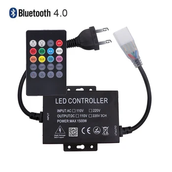1500W Bluetooth RGB Krmilnik 110V 220V LED Krmilnik z Glasbo 20Key IR Daljinski upravljalnik 8 mm/10 mm PCB za RGB Neon Trak