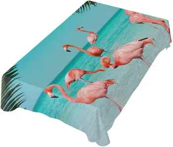 Flamingo Poletje Plaža Listnih Namizni Prt
