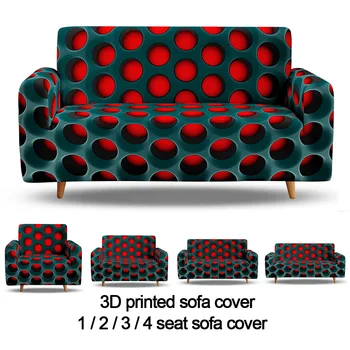 Kavč Pokrov 7 Barv 3D Kavč Zajema Mehko Elastično Kavču Slipcovers Kavč Zaščitnik Kavču Kritje 1-4 Seaters