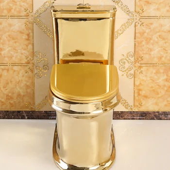 Evropski Stil Umetniške Zlati Enem Kosu Closestool Težo Fluishing Washdown Wc WC