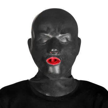 BDSM seksi latex usta polnjene nos slame zob ohišje glavo set stereo obraz zadušitve ustni sm iskanje