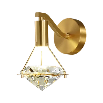 Sodobni Luksuzni LED Baker Stensko Svetilko z K9 Diamantni Kristal Lampshade, Svetlo Stenske Svetilke TV Ozadju Postelji Dekoracijo Luči