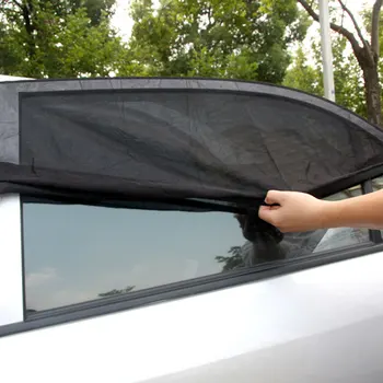 1 Par Črna Poliester Zavese na Auto Windows Avto Prevleke za Avtomobile Zavese Sonce Senčila za Avto Stranskem Oknu Dodatki