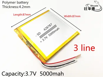 3 skladu 1pcs/veliko 3,7 v litij-polimer baterija za ponovno polnjenje 428787 5000MAH Za PDA 7 palčni 8 9 inch inch