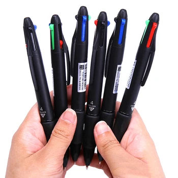 4 v 1 MultiColor Pero Ustvarjalne Kemičnim Svinčnikom Pisane Zložljive Kemični svinčniki Večfunkcijsko Pero Marker Za Pisanje Tiskovine