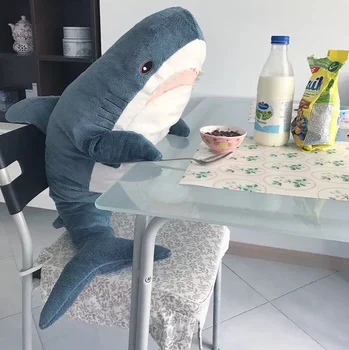 [Zabavno] 100 cm Velik morski Pes Blazine Shark Plišastih Blazine ribe blazino mehko Polnjene Živali igrače Veren Pomiritev lutka otroci baby darilo