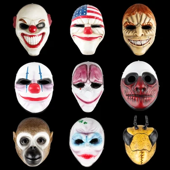 Pridelek Dan Masko Igra Tema za Halloween Stranka Božič Cosplay Kostum Smolo, Maska za Odrasle Celoten Obraz