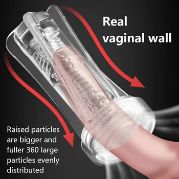 Moški Penis Masturbator Pokal Mehka Muca Pregleden Vagina Sex Igrače Za Odrasle Vzdržljivostne Vadbe Izdelek Vakuumske Masturbacija Naprave