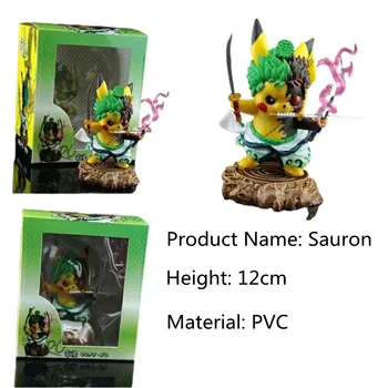 Japonski risani Pokemon cosplay Pikachu COS Sauron Q različica lutka igrače za otroke Pokemon boxed lutka anime dodatki
