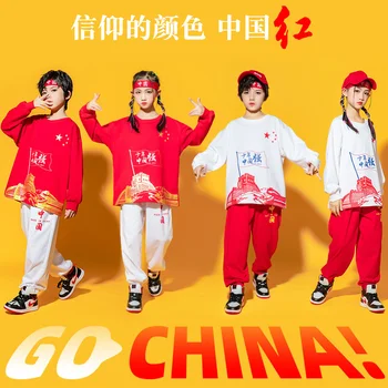 Novo Leto je Dan Študent Športno Srečanje Razred Oblačila Kitajska Rdeča Street Dance Vrtec Zbor Nastavite otroška Cheerleading
