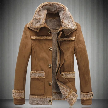 Evropski Stil Debel Toplo Mans Jakno Žamet Površniki ruske Coats Plus Velikost 5XL Letnik Mens Obleko Krzno Žametni Plašč Za Zimo