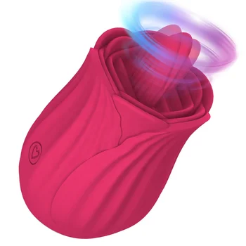 Mini Vrtnice Vibrator Jezika Lizanje Erotika Igrača za Ženske 10 Vibracije Stimulator Klitorisa in G Spot Massager Odraslih Parov Seks Igrače