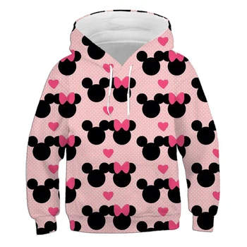 Jeseni Mickey Mouse Tiskanja Majica Fantje Mickey Mouse Oblačila Teens Dolg Rokav Mickey Jopice, Dekleta, Otroci, Tiskanje Priložnostne Vrhovi