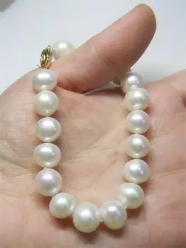VELIKO AAA naravnih 10-11 mm south sea pearl zapestnica 7.5 - 8