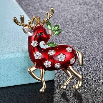 Makedoniji, nakit, broške nakit blagovne Znamke Emajl Sika Jelena šal zatiči broške za ženske božičnih daril karton moda živali