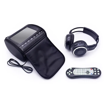 Vroče prodajo 9 inch Avto Play Monitor zadnjem Sedežu Zabavni Sistem Avtomobila Vzglavnik DVD Monitor Črno Ogledalo Bluetooth-omogočanje